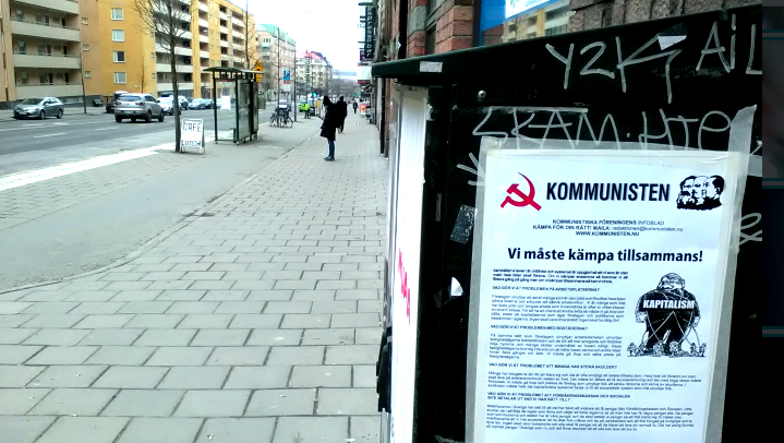 Affischering i Stockholm city