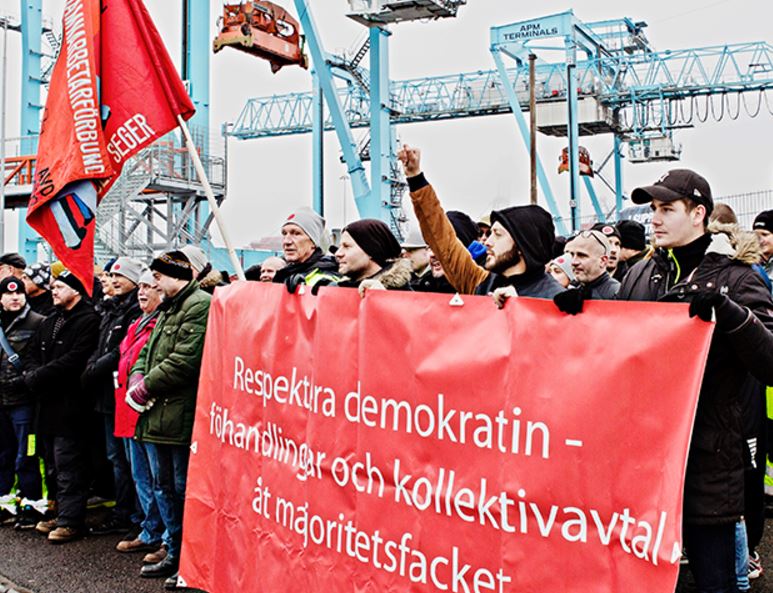 Hamnarbetarnas kamp i Göteborg rör alla arbetare!