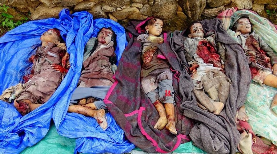 Jemen: Hundratals civila dödade i saudiska bombanfall under december