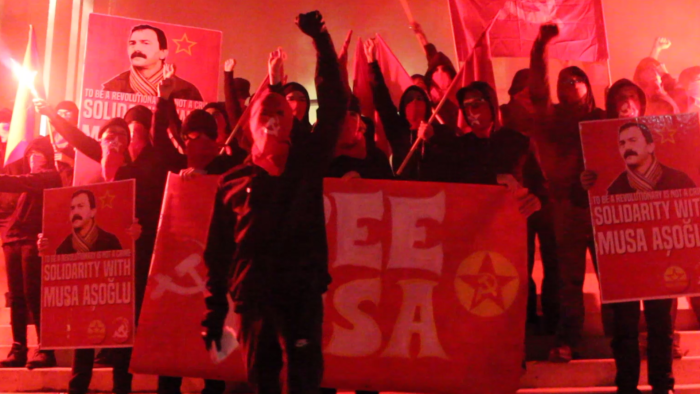 Solidaritetsaktion för Musa Aşoğlu i USA