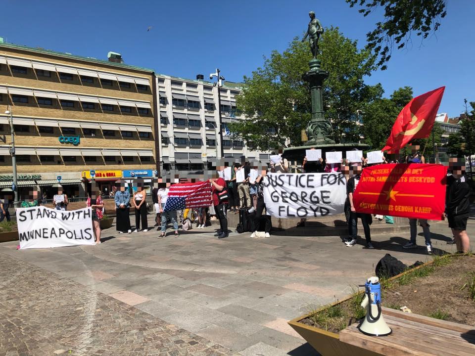 Göteborg: Manifestation till minnet av George Floyd och till stöd för upproret i USA