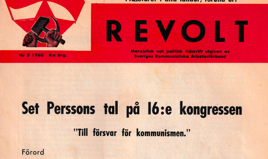 Set Perssons tal på SKP:s kongress 1953
