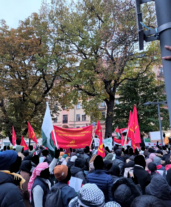 Palestinademonstration i Stockholm
